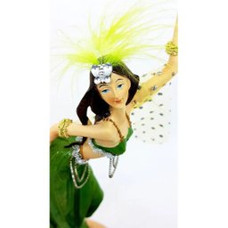 Bailarina dançarina do ventre odalisca em resina - Verde - 2