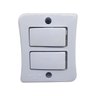 Interruptor Paralelo 2 Teclas 10A Sobrepor Externo Com Placa Espelho Branco Linha Viena - 05 Unidade - 2