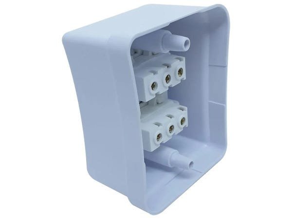 Interruptor Paralelo 2 Teclas 10A Sobrepor Externo Com Placa Espelho Branco Linha Viena - 35 Unidade - 4