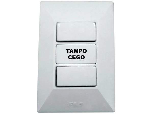 Interruptor Simples 2 Teclas 10A Com Placa Espelho Branco Linha Dubai - 05 Unidades - 1