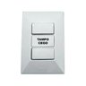 Interruptor Simples 2 Teclas 10A Com Placa Espelho Branco Linha Dubai - 05 Unidades - 1