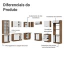 Ver imagem 4 de Armário de Cozinha Completa 549cm Rustic/branco Agata Madesa 01 Rustic/branco