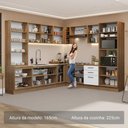 Ver imagem 5 de Armário de Cozinha Completa 549cm Rustic/branco Agata Madesa 01 Rustic/branco