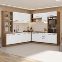 Ver imagem 1 de Armário de Cozinha Completa 549cm Rustic/branco Agata Madesa 01 Rustic/branco