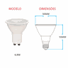 Lampada Dicroica Mr16 Pix Gu10 3000k 4.8w - 3