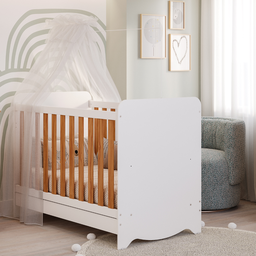 Berço Americano Ben 3 em 1 Mini Cama Mini Sofa Branco Carvalho Móveis Peroba - 6