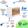 Berço Americano Ben 3 em 1 Mini Cama Mini Sofá 100% Mdf Faura - 3