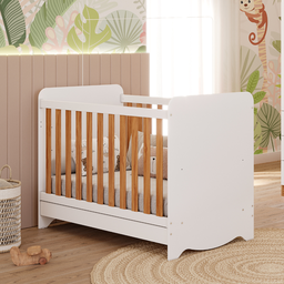 Berço Americano Ben 3 em 1 Mini Cama Mini Sofa Branco Carvalho Móveis Peroba - 7