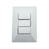 Interruptor Simples 3 Teclas 10A Com Placa Espelho Branco Linha Dubai - 30 Unidades - 1