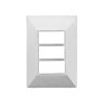 Interruptor Simples 3 Teclas 10A Com Placa Espelho Branco Linha Dubai - 30 Unidades - 2