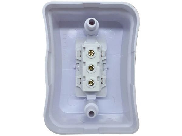 Interruptor Paralelo 1 Tecla Sobrepor Externo Com Espelho Branco Linha Viena - 25 Unidades - 5