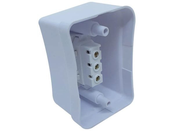 Interruptor Paralelo 1 Tecla Sobrepor Externo Com Espelho Branco Linha Viena - 25 Unidades - 4
