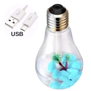 Umidificador Ar Difusor Ultrassonico Usb Aroma Purifica LED Lâmpada