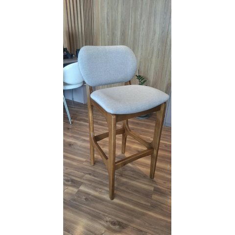 Banqueta Alta Decor Linho Cinza N-14