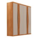 Ver imagem 2 de Guarda-Roupa Solteiro 100% MDF com 4 Portas e 2 Gavetas Multimóveis CR35522 Madeirado/Off White