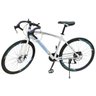 Bicicleta Bike Pneu Fino Speed Corrida 21 Marchas Shimano Aro 26 Freio Disco Branca - 2