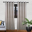 Ver imagem 2 de Cortina Tecido Jacquard Listrado 3,00x2,50 Bege
