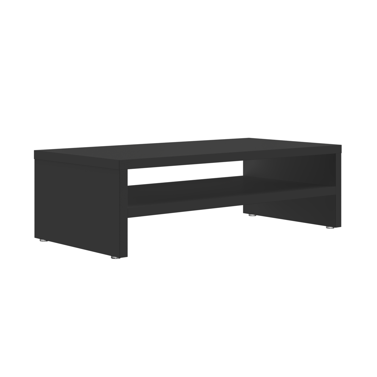 Aparador para monitor, apoio de mesa para monitor, prateleira mesa - Preto - 3