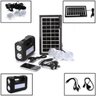 Kit Energia Luminária Placa Solar Emergência Bateria Usb Carrega Celular 4 Lâmpadas - 11