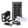 Kit Energia Luminária Placa Solar Emergência Bateria Usb Carrega Celular 4 Lâmpadas - 1