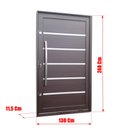 Ver imagem 4 de Porta Pivotante Alumínio Lamb.Premium c/Pux.e.Elite Marrom Corten 240x130 Brimak