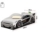 Ver imagem 3 de Cama Carro Solteiro Com Baú e Grade de Proteção Branco