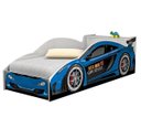 Ver imagem 2 de Cama Carro Solteiro Com Baú e Grade de Proteção Azul