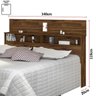 Cabeceira Para Cama Casal Quarto Florença Malbec - 3