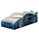 Ver imagem 2 de Cama Carro Infantil Com Baú e Grade de Proteção Azul