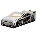 Ver imagem 2 de Cama Carro Infantil Com Baú e Grade de Proteção Branco