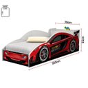 Ver imagem 3 de Cama Carro Infantil Com Baú e Grade de Proteção Vermelho