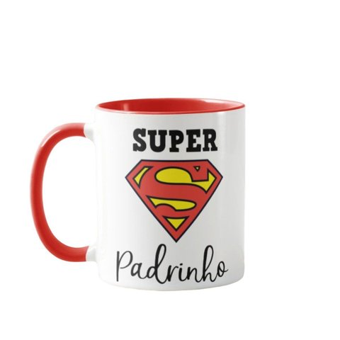 Caneca Personalizada Divertida Presente para Super Padrinho