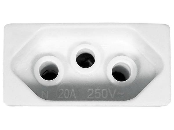 Interruptor Simples 1 Tecla + 2 Tomadas 10A 2p+t Com Espelho Branco Linha Dubai - 10 Unidades - 5