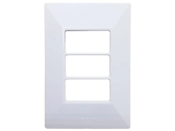 Interruptor Simples 1 Tecla + 2 Tomadas 10A 2p+t Com Espelho Branco Linha Dubai - 45 Unidades - 2