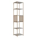 Ver imagem 3 de Estante Alta Estilo Industrial Telada 180cm em Metal com 5 Nichos P1023 Arenas