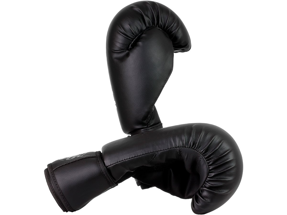 Kit Muay Thai Luva Bandagem Bucal Caneleira Pro Black 10oz - 6