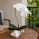 Ver imagem 2 de Arranjo Orquídea Vaso Artificial Decoração Enfeite Casa 40cm