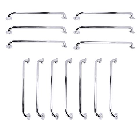 Barra de Apoio 70cm Inox Kit 13 Unidades Idoso Cadeirante Gestante Criança Acessibilidade Casa Banhe
