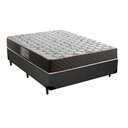 Ver imagem 1 de Cama Box Casal Colchão Mola Bonnel Belos Sonhos + Box Sintético 60x138x188:cinza