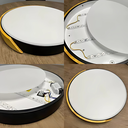 Ver imagem 6 de Luminária Plafon Led 25w Preto com Detalhe de Madeira Bivolt Iluminação de Teto Luz 3em1 Moderno