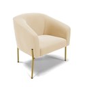 Ver imagem 3 de Sofá Namoradeira e 2 Poltronas Pé de Ferro Dourado Stella Suede D03 - D'Rossi Marrom Rato