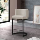 Ver imagem 2 de Banqueta Decorativa Emily Base Metal Preto:bege