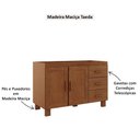 Ver imagem 4 de Balcão de Pia 120cm Madeira Maciça Rústico 1291c Cobre 2 Portas e 3 Gavetas Castanho Finestra