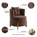 Ver imagem 7 de Kit 2 Poltronas Orgânica Curva Luna Veludo Marrom - Montanaris Decor