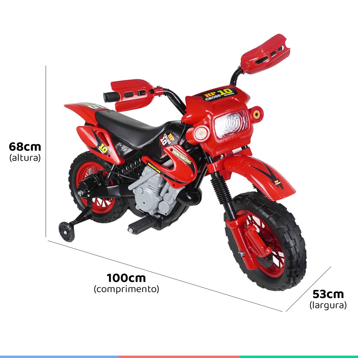 Moto Elétrica Motinha Mini Moto Motocross Infantil Criança Menino Homeplay Realista 6v Apartir de 3  - 5