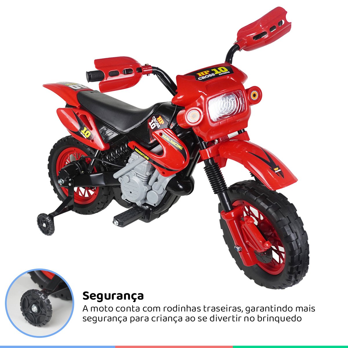 Moto Elétrica Motinha Mini Moto Motocross Infantil Criança Menino Homeplay Realista 6v Apartir de 3  - 3