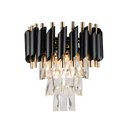 Ver imagem 1 de Arandela Metal Cristal Preto Transparente AR1506