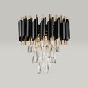Ver imagem 3 de Arandela Metal Cristal Preto Transparente AR1506
