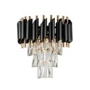 Ver imagem 2 de Arandela Metal Cristal Preto Transparente AR1506