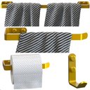 Ver imagem 2 de Kit Acessórios para Banheiro Dourado 4 Peças Plus